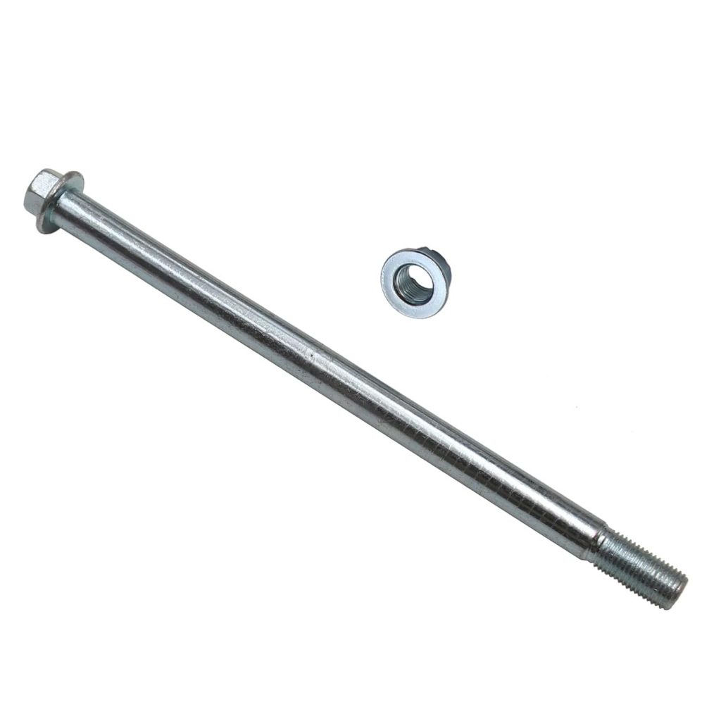 15mm BIKE WHEEL AXLE BOLT - 250mm LONG fits 110cc 125cc 140cc 160cc