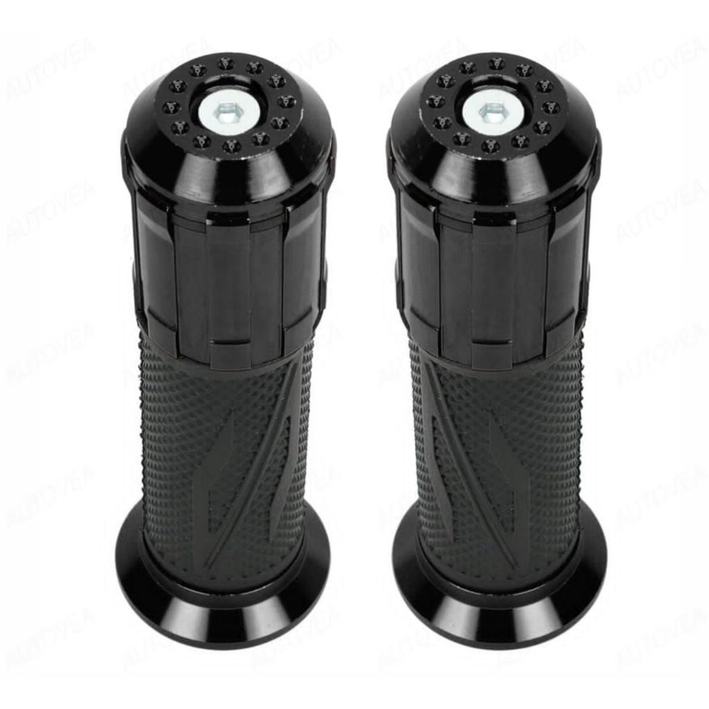 Bike Rubber and Aluminium Handle Grip Black for TVS Apache RTR 160