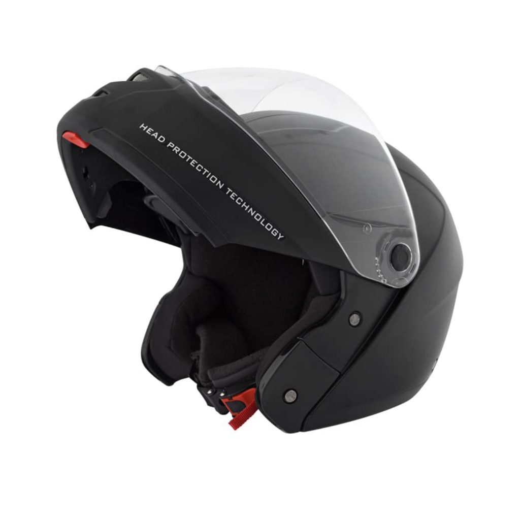 Carbon Strip With Clear Visor Full Face Helmet -Black