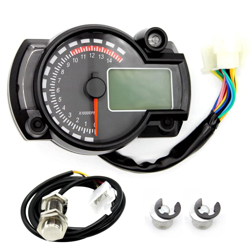 Motorcycle Electronic LCD Tachometer Universal Digital Meter