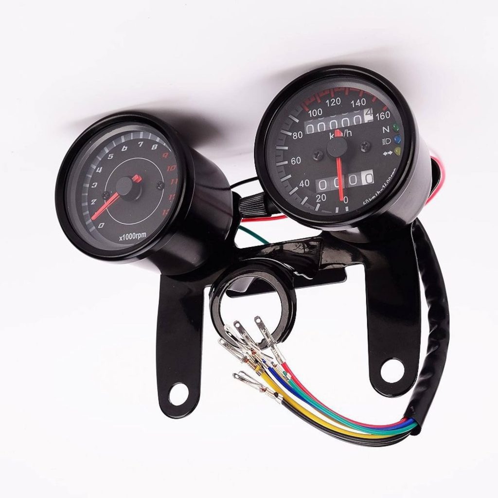 Motorcycle LED Dual Odometer Speedometer