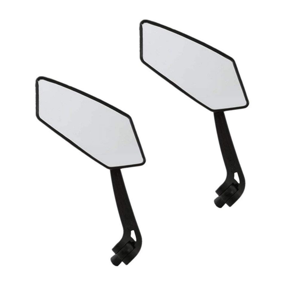 Universal Rear View for Motorcycle, Side Mirrors (Pack of 2, Black)